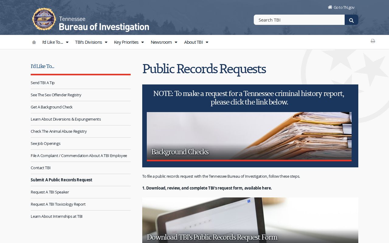 Decatur County municipal warrant access: Tennessee public records request guidance