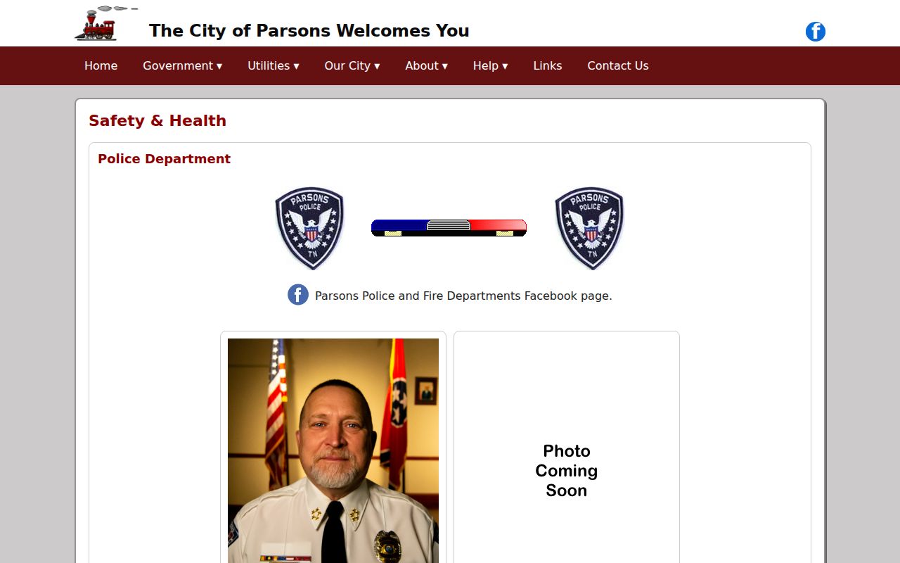 Parsons warrant records: City of Parsons Police Department information page