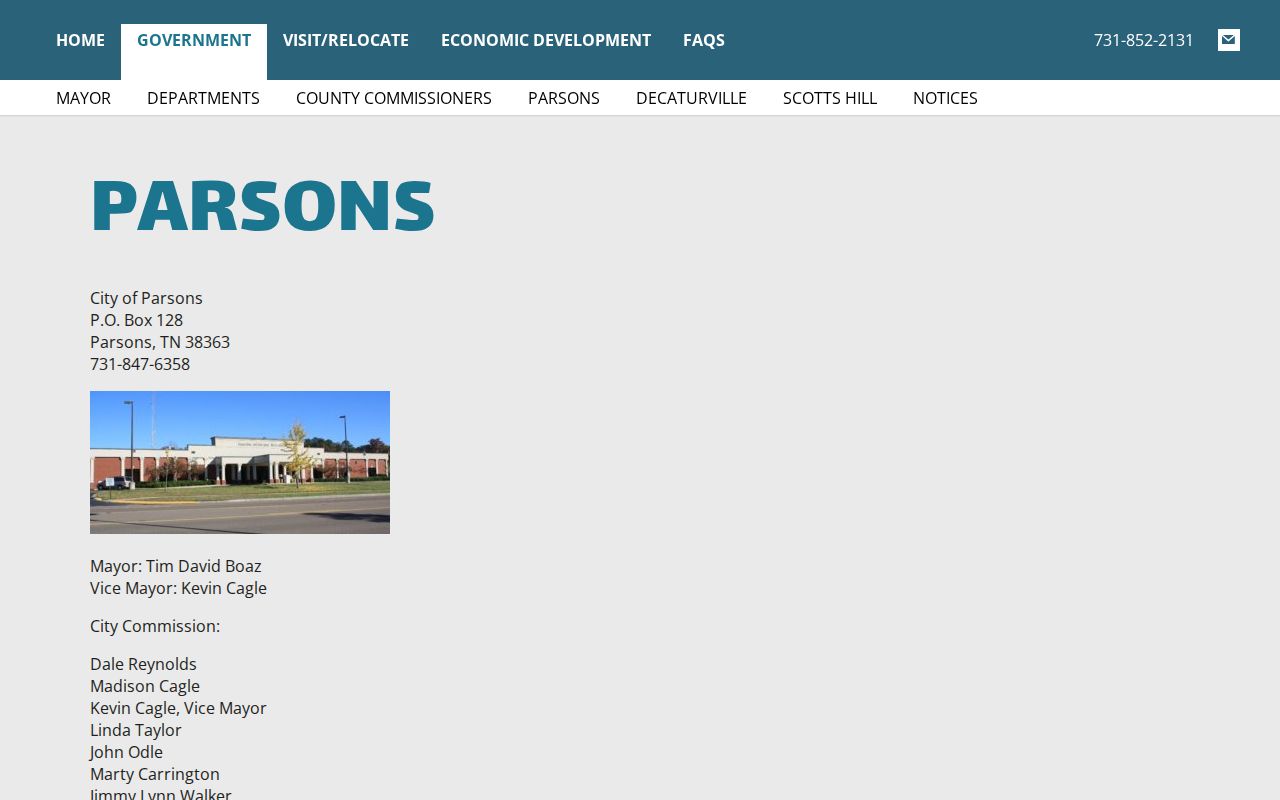 Parsons warrant records: Decatur County's official Parsons contact page